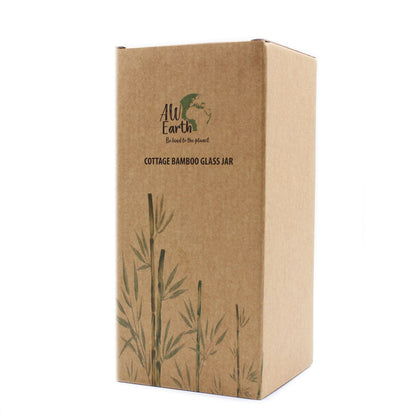 Minimalist Bamboo Seal Storage Jar – 20cm