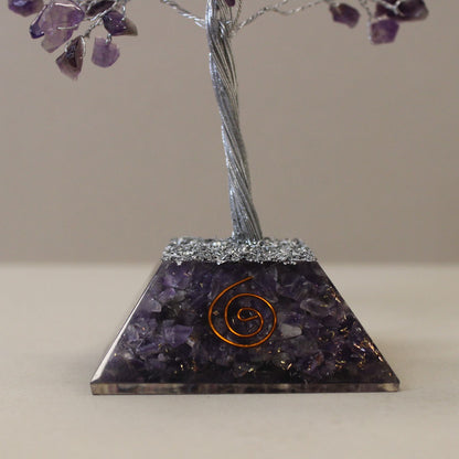 Gemstone Tree with Organite Base - 160 Stone - Amethyst – packaging
