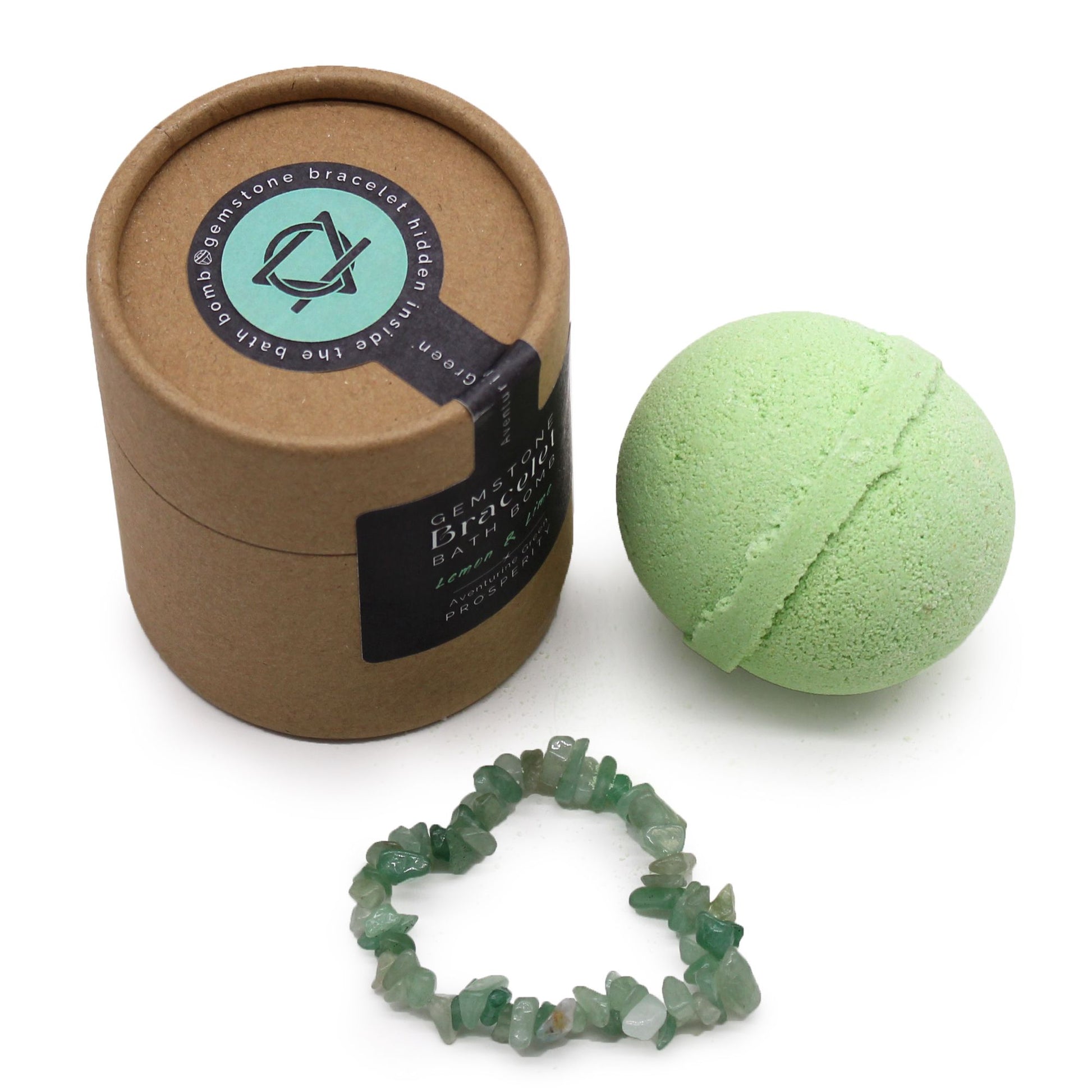 Green Aventurine Gem Bracelet Bath Bomb | Auro & Co