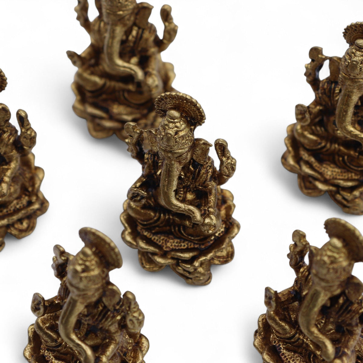 Ganesha Brass Miniature Figure, Small, 4cm