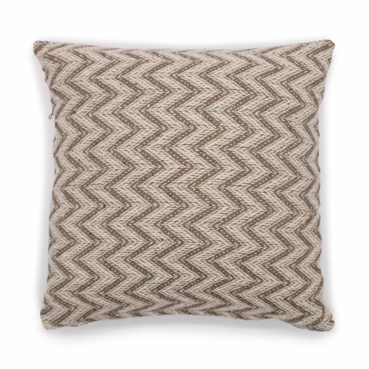 Warm Grey Wide Herringbone Cushion Cover – 40x40 cm | Auro & Co