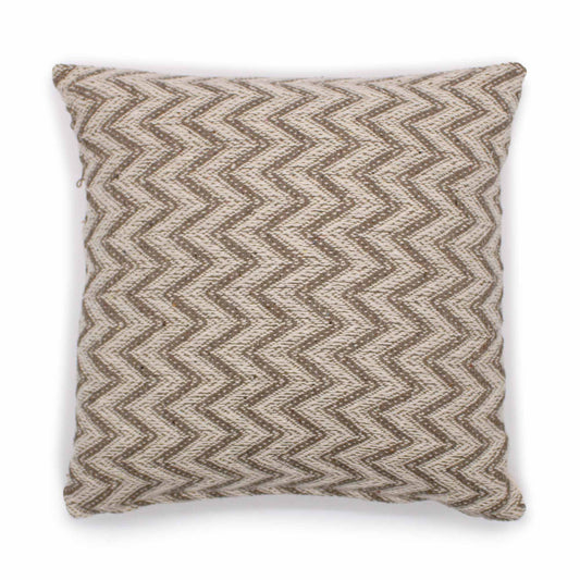 Warm Grey Wide Herringbone Cushion Cover – 40x40 cm