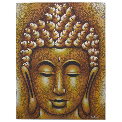 Buddha Painting - Gold Brocade Detail | Auro & Co