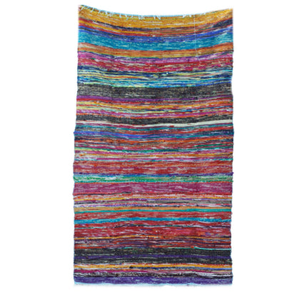 Luxury Handwoven Rag Rug – Blue(150 × 90 cm) – product image 6