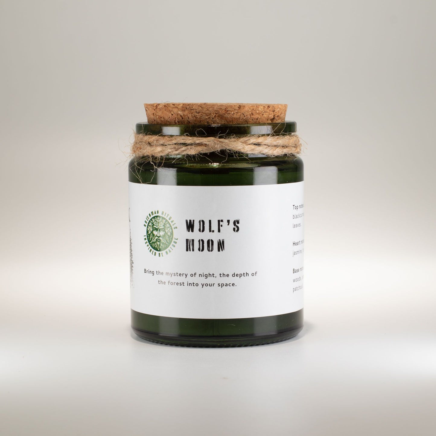 Greenman Woodwick Soy Candle - Wolf's Moon – lifestyle shot