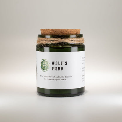 Greenman Woodwick Soy Candle - Wolf's Moon – lifestyle shot