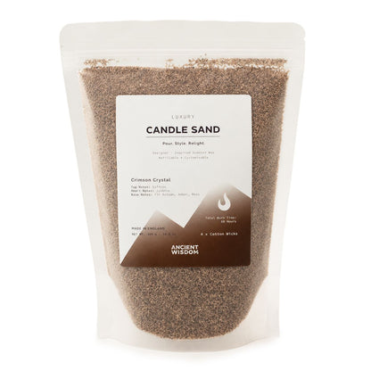 Crimson Crystal Candle Sand - Mocha Brown, 300g