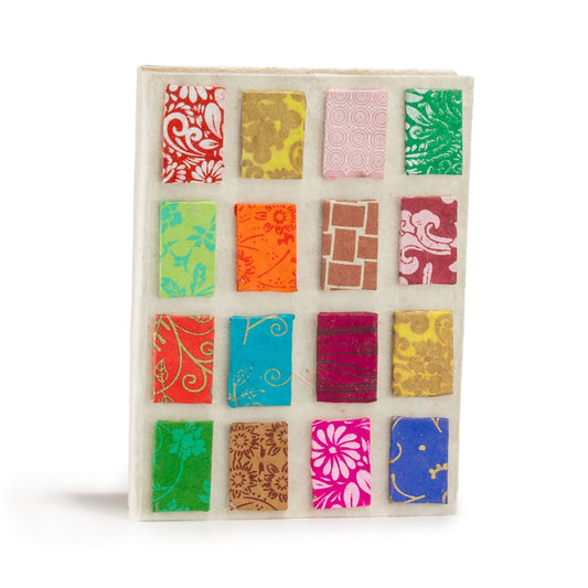Natural Lokta Mini Tiles Notebook, Medium