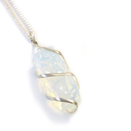 Cascade Wrapped Gemstone Necklace - Rough Opalite – packaging