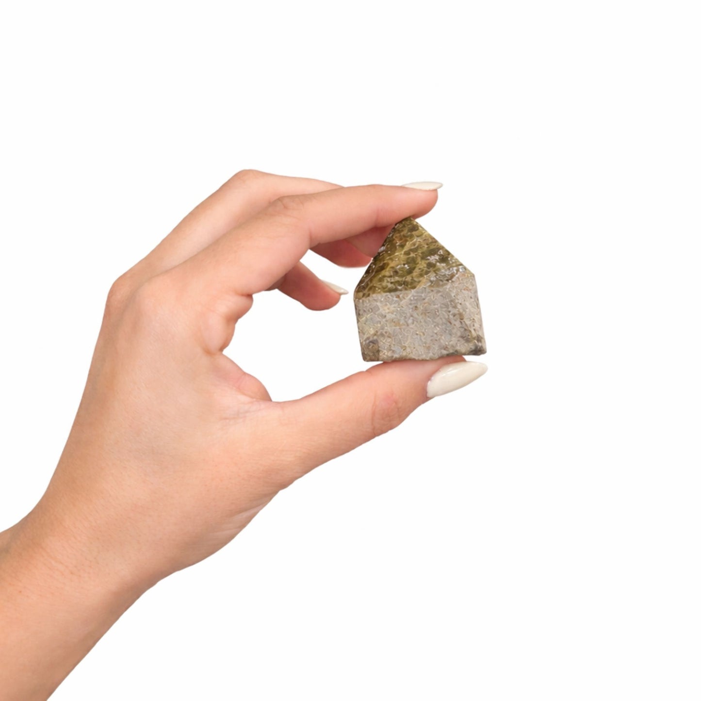 Gemstone Top Polished Points - Epidote A grade (approx 5-6 pieces) – detail view
