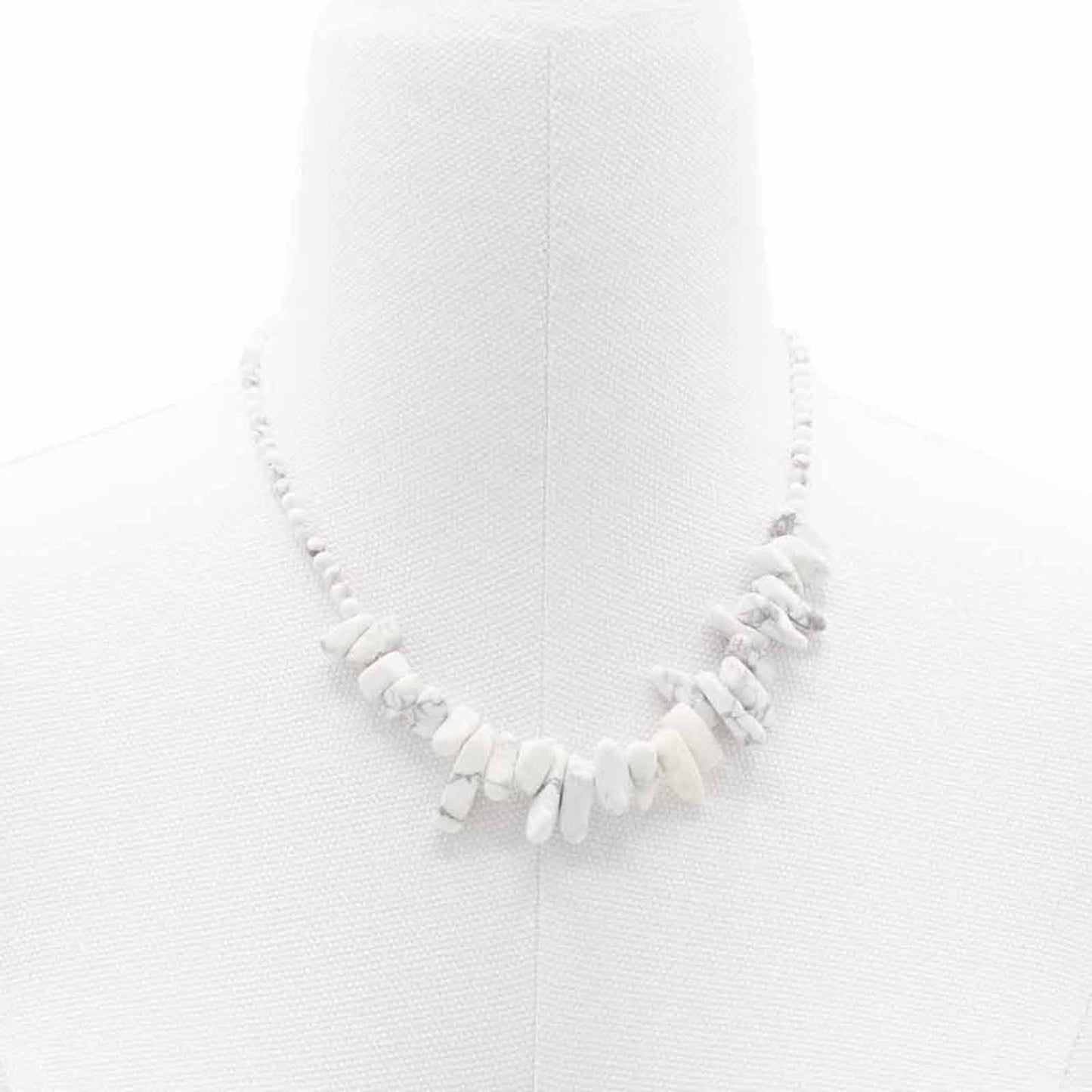 Longstone Gem Necklace - White Jasper | Auro & Co