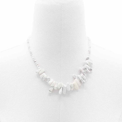 Longstone Gem Necklace - White Jasper | Auro & Co