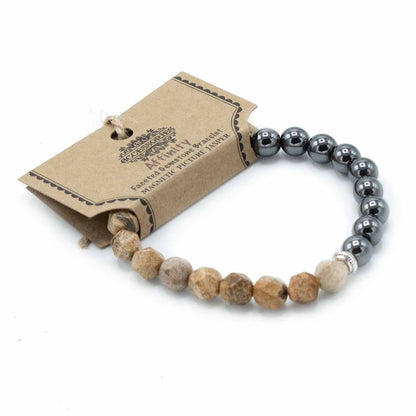 Faceted Gemstone Bracelet - Magnetic Picture Jasper | Auro & Co