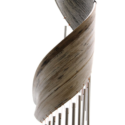 Artisan Spiral Wind Chimes – Whitewash Finish