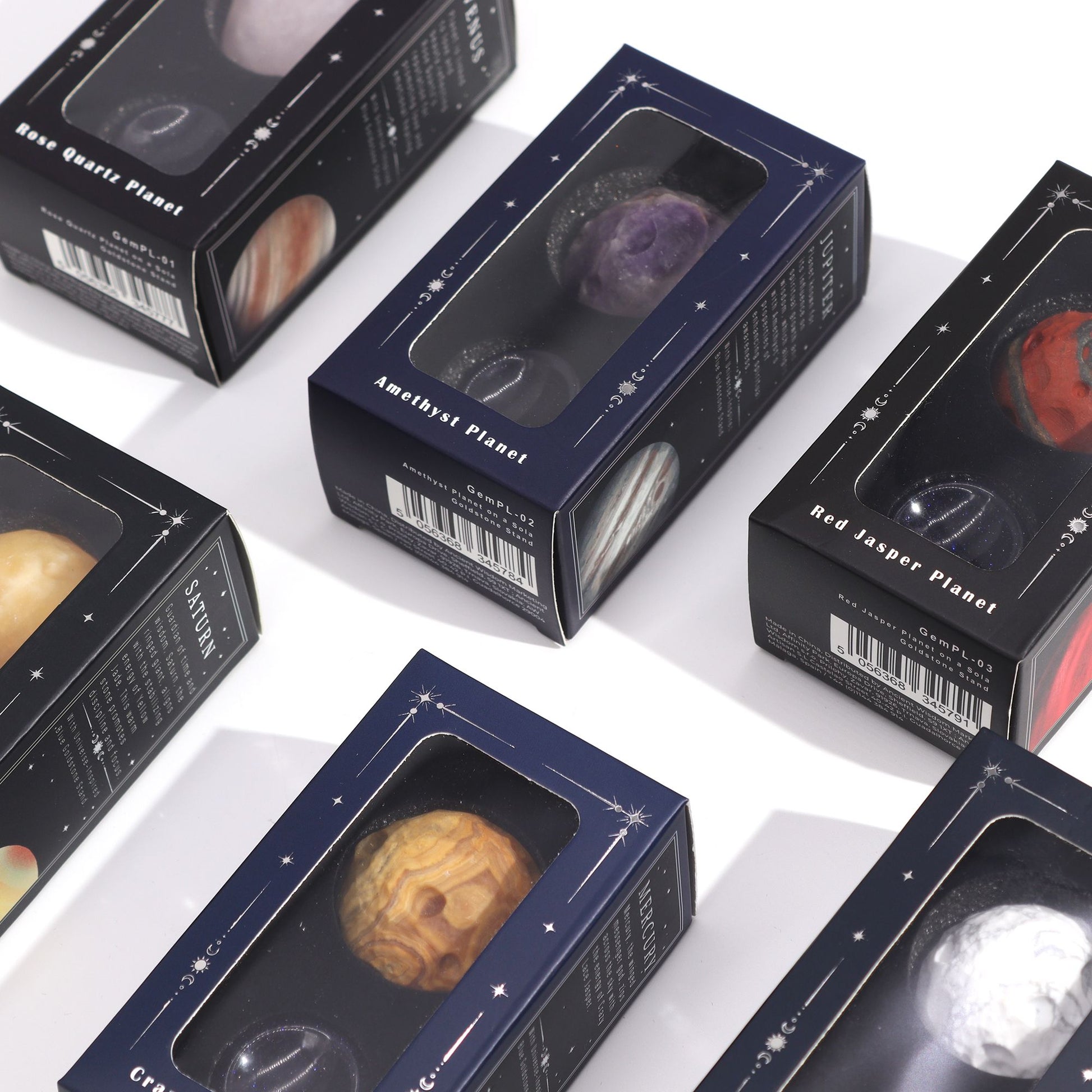 Yellow Jade Planet on a Sola Goldstone Stand (SATURN) – product image 7
