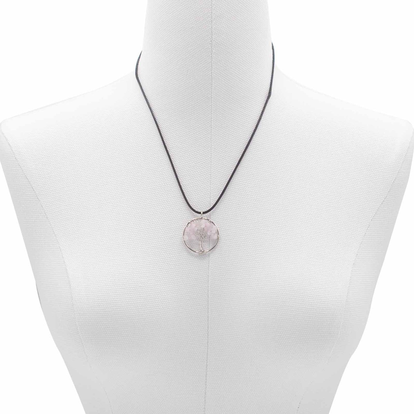 Tree of Life Pendant - Rose Quartz – detail view