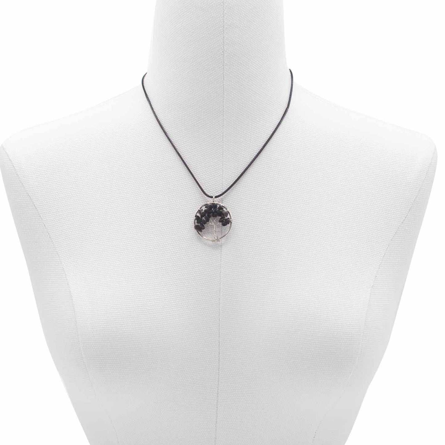 Tree of Life Pendant - Black Agate | Auro & Co