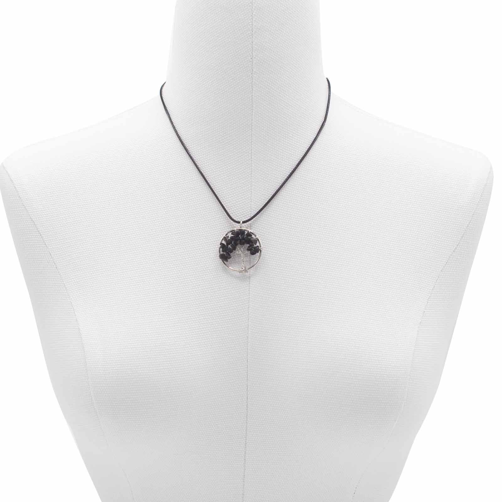 Tree of Life Pendant - Black Agate | Auro & Co