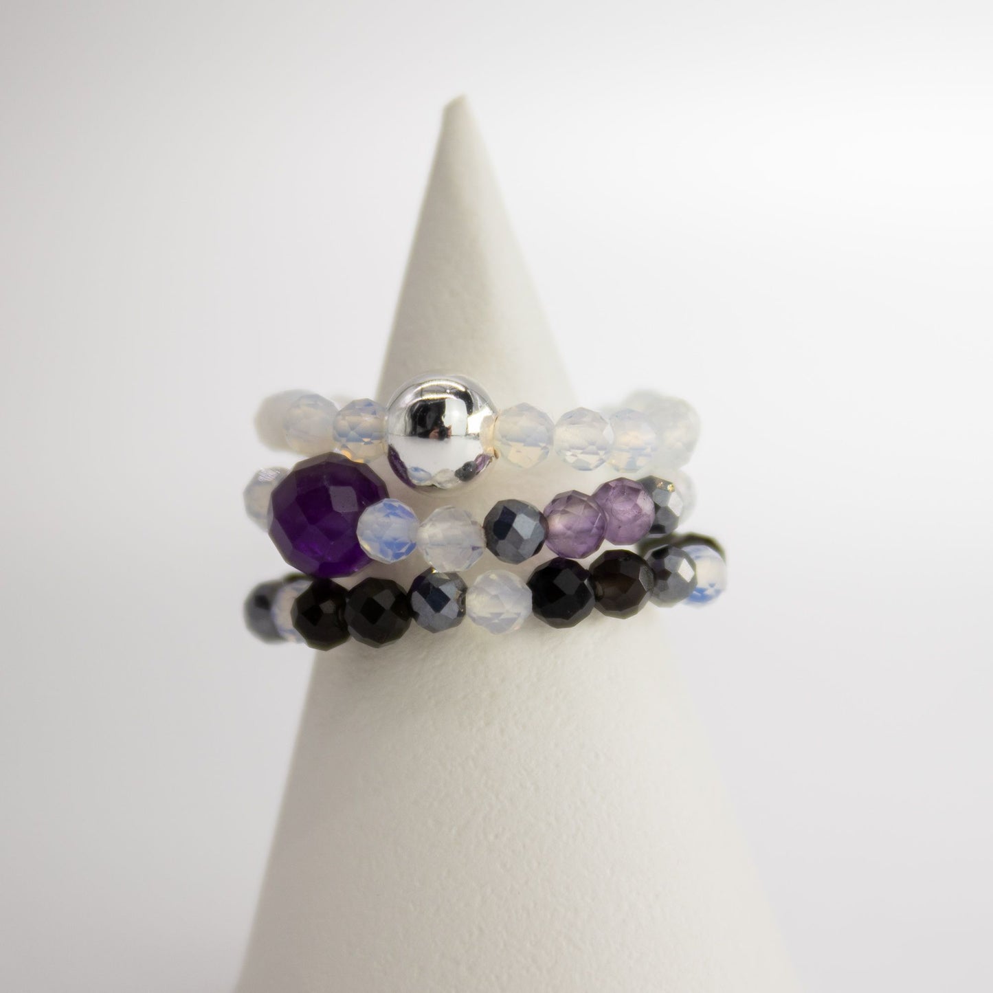 Nymph Spirit Gemstone Ring Set - Full Moon – product image 7