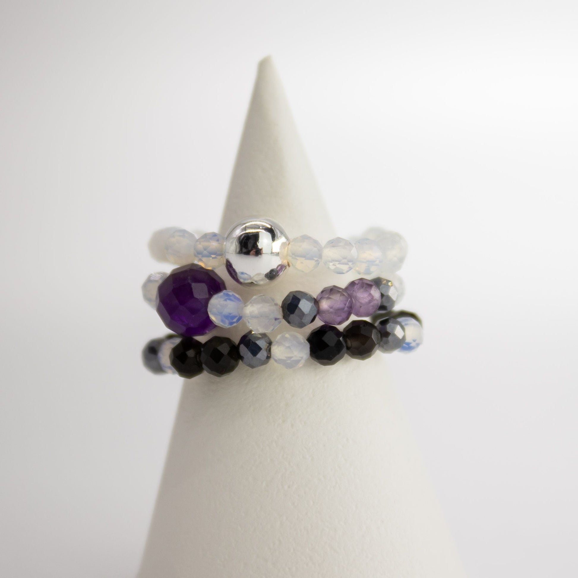 Nymph Spirit Gemstone Ring Set - Full Moon – product image 7