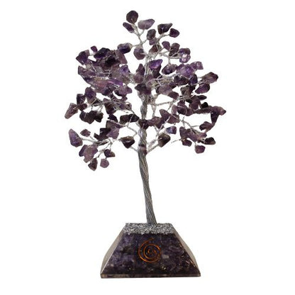 Gemstone Tree with Organite Base - 160 Stone - Amethyst | Auro & Co