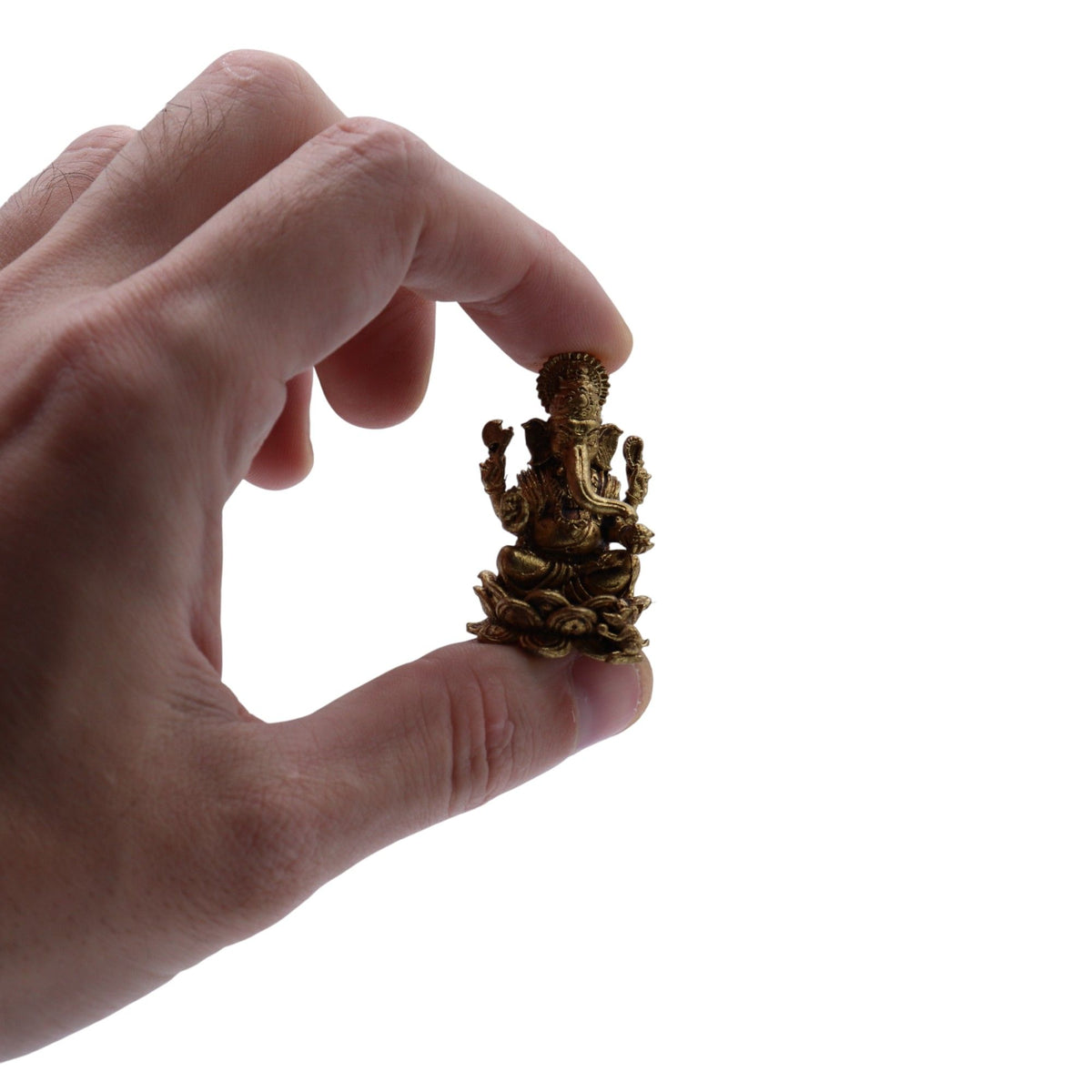 Ganesha Brass Miniature Figure, Small, 4cm