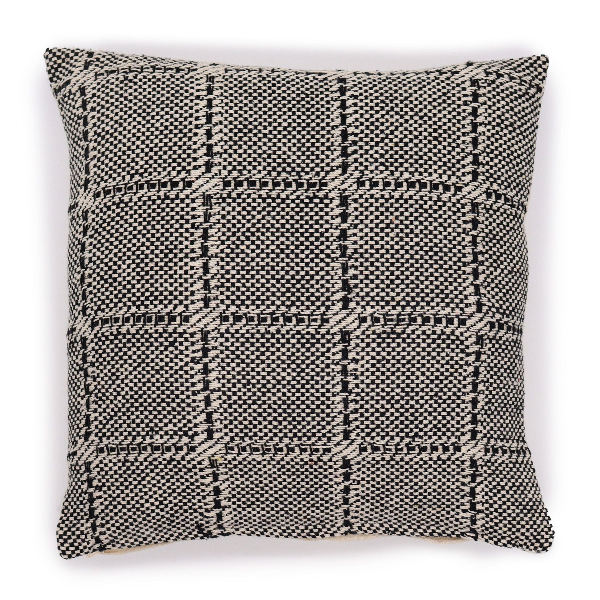 Stone Grid Textured Cushion Cover – 40x40 cm | Auro & Co