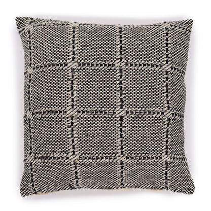 Stone Grid Textured Cushion Cover – 40x40 cm | Auro & Co