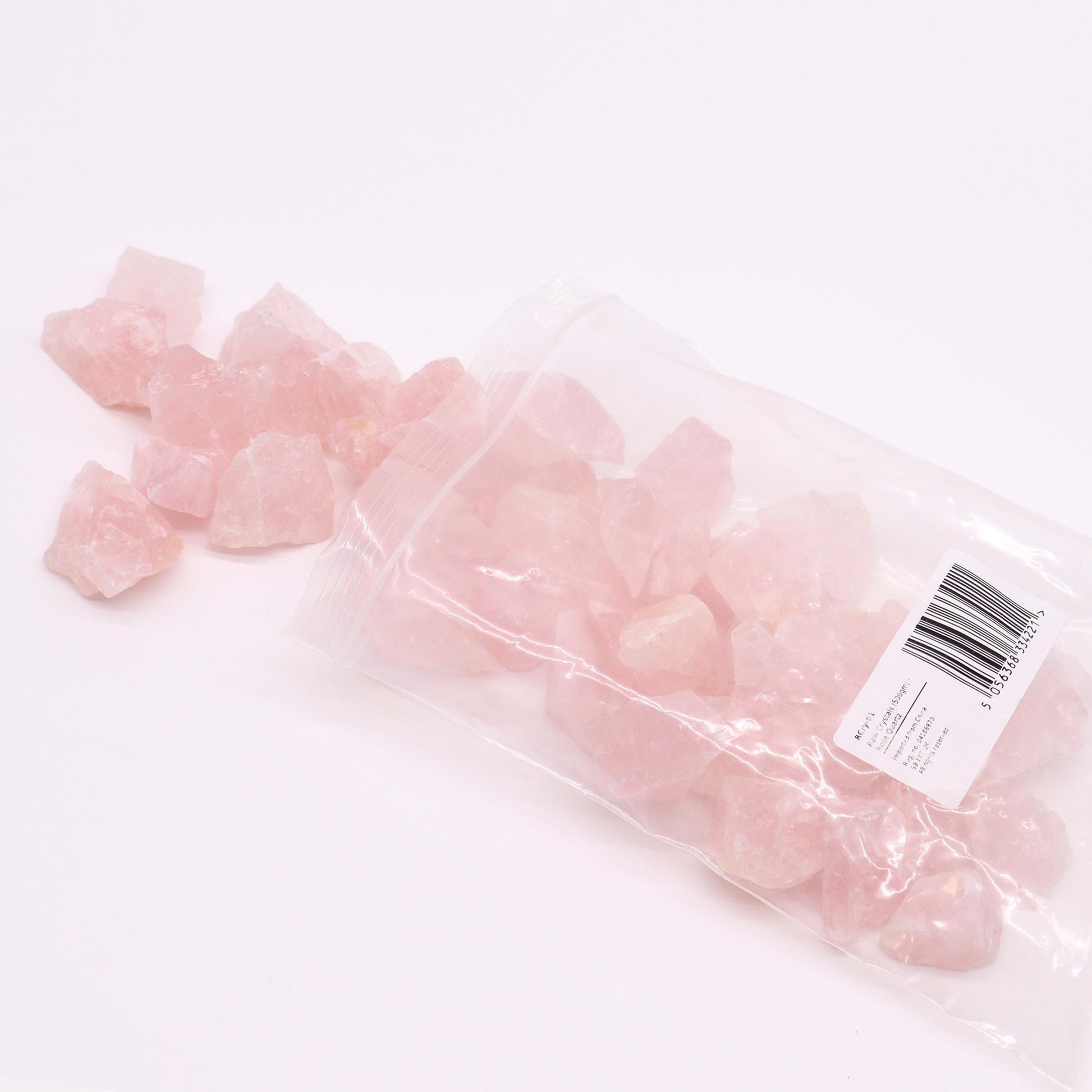 Raw Crystals (500gm) - Rose Quartz – detail view