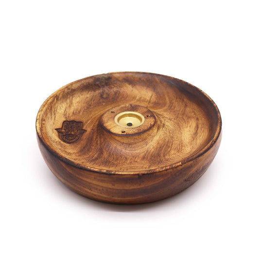 Hamsa Mango Wood Incense Disc
