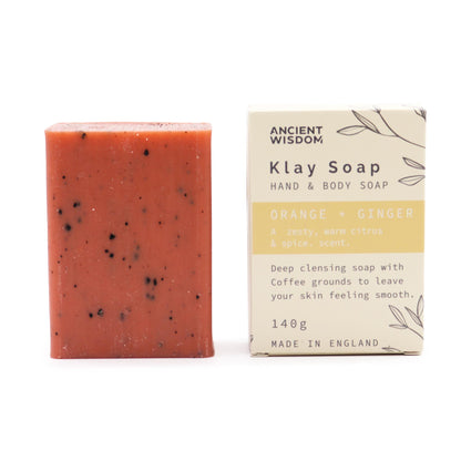 Orange & Ginger Klay Soap, Clay and Coffee Bar