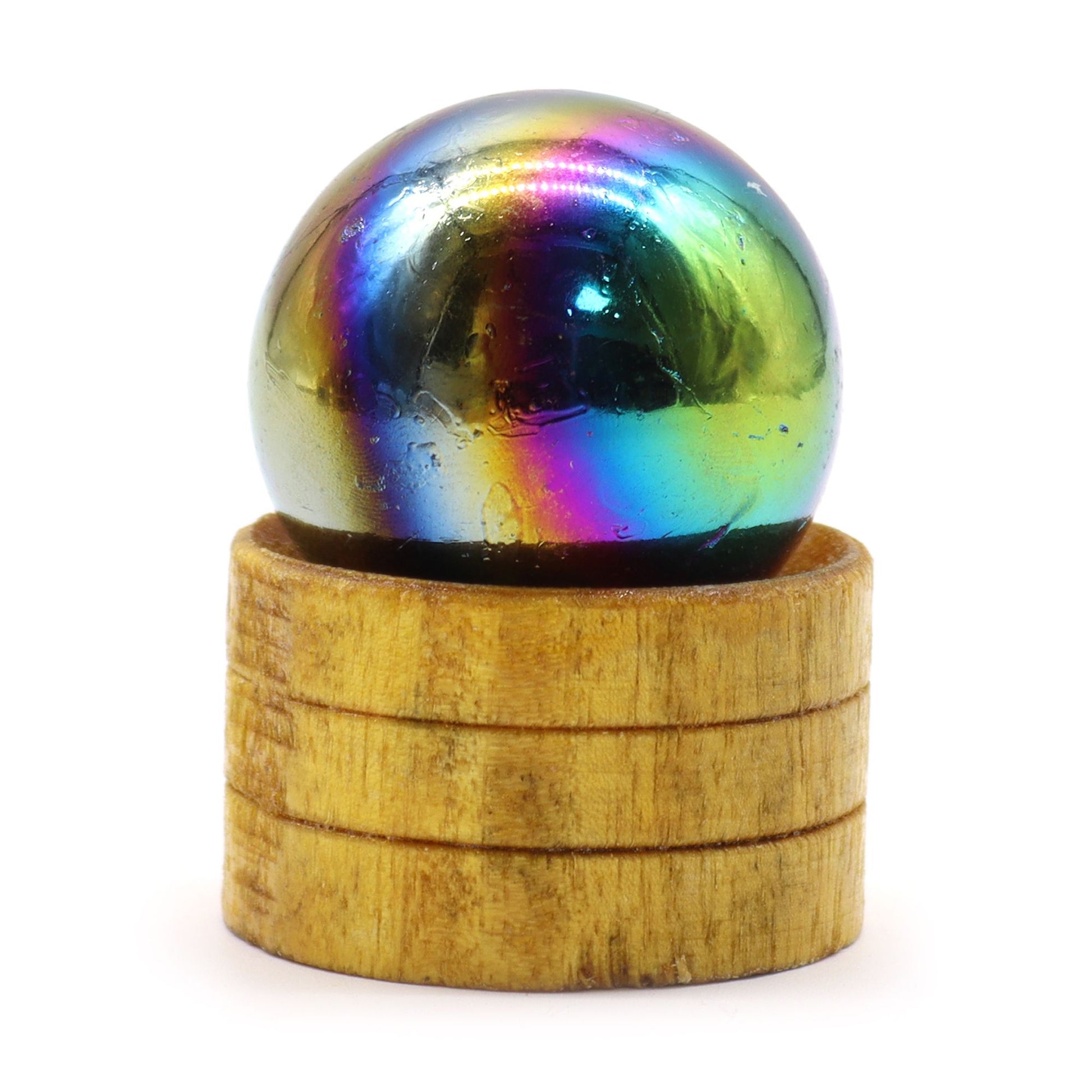 Gemstone Sphere 40mm - Amethyst Aura with Stand | Auro & Co