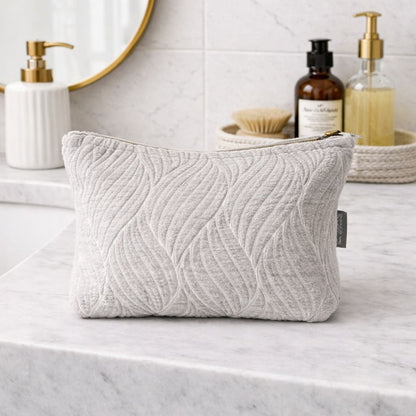 Nomad Sari Indian Jacquard Toiletry Bag - Moonlit Weave