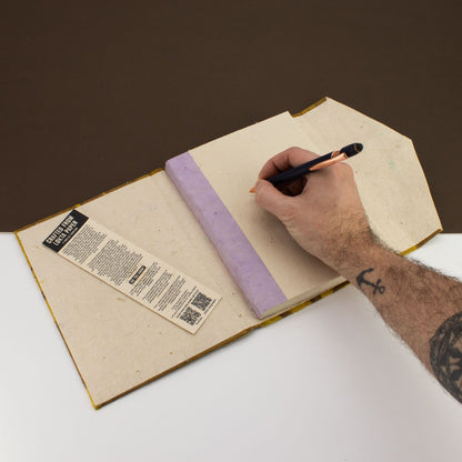 Mustard Brown Lokta Notebook, Large
