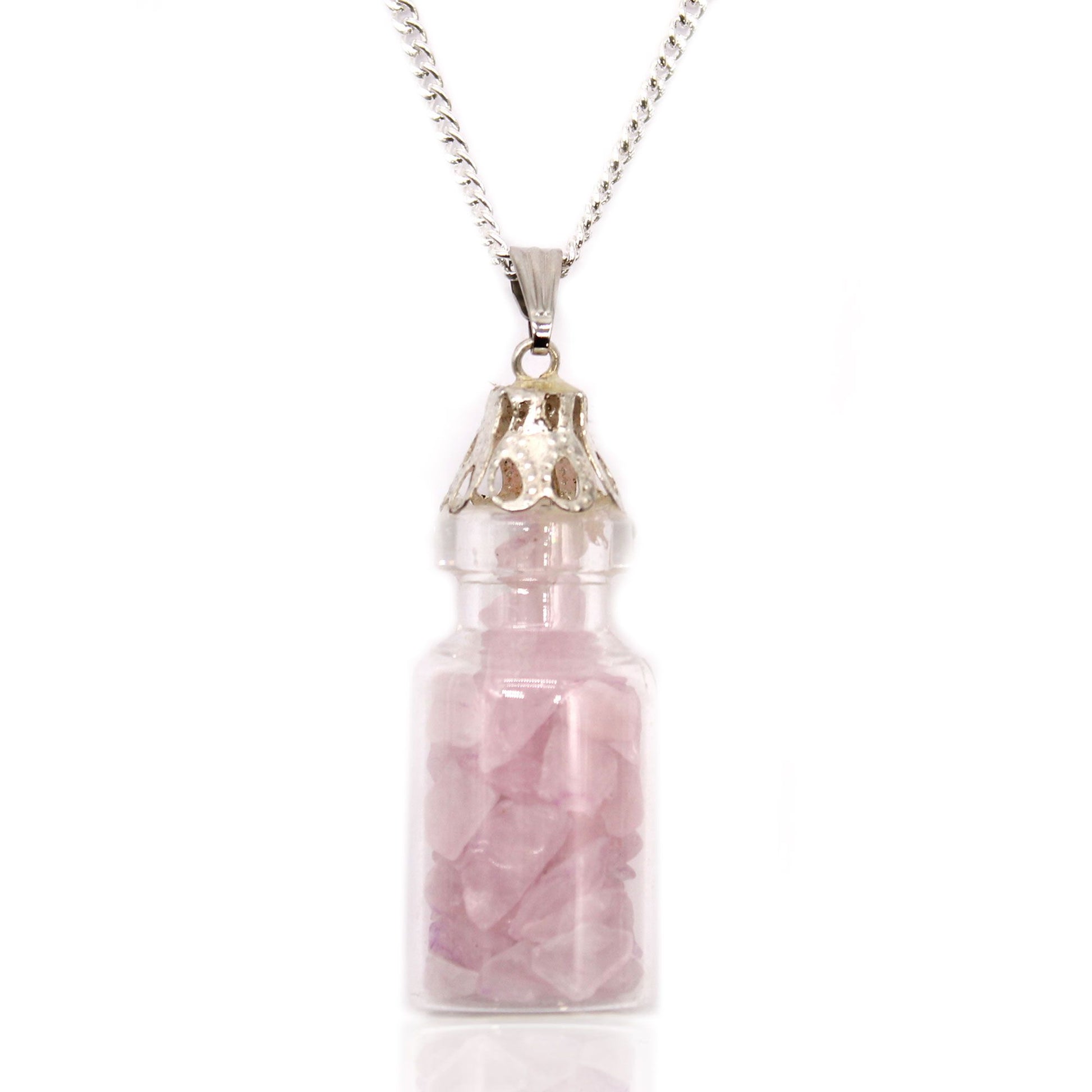 Bottled Gemstones Necklace - Rose Quartz | Auro & Co