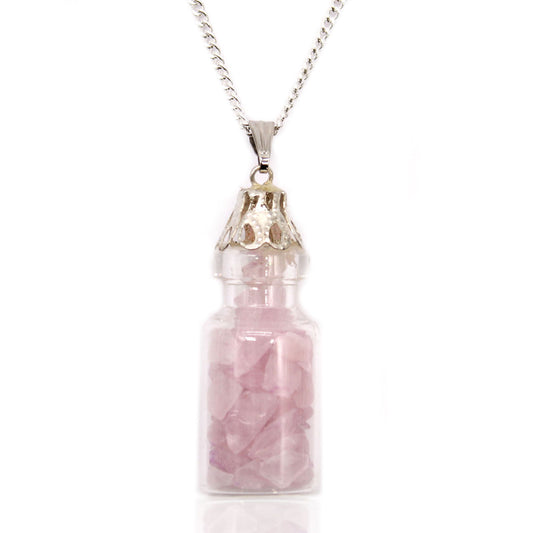 Bottled Gemstones Necklace - Rose Quartz | Auro & Co