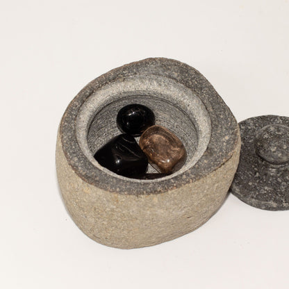 Natural Riverstone Grounding Pot - Small (aprox 9x7cm) – product image 6