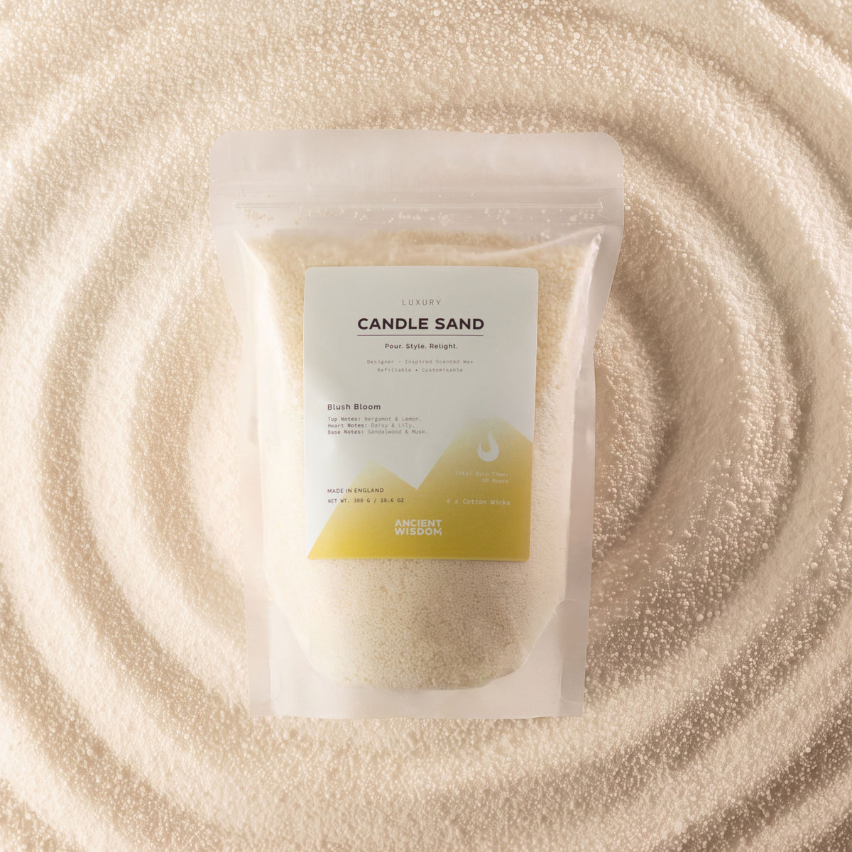 Blush Bloom Candle Sand - Warm Honey, 300g