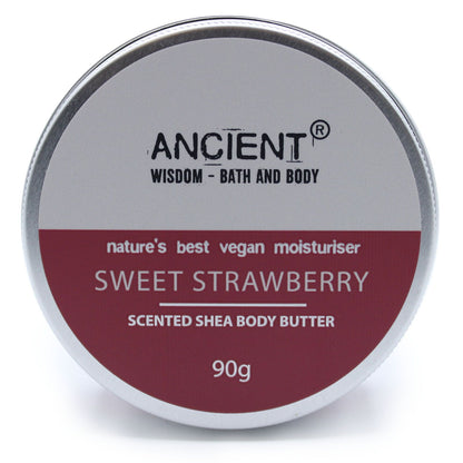 Scented Shea Body Butter 90g - Sweet Strawberry | Auro & Co