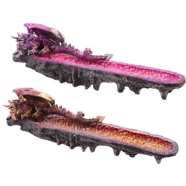 Geode Crystal Dragon Outcrop Incense Ashcatcher | Auro & Co