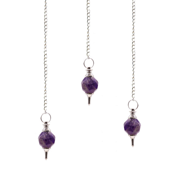 Facted Gemstone Pendulum - Amethyst | Auro & Co