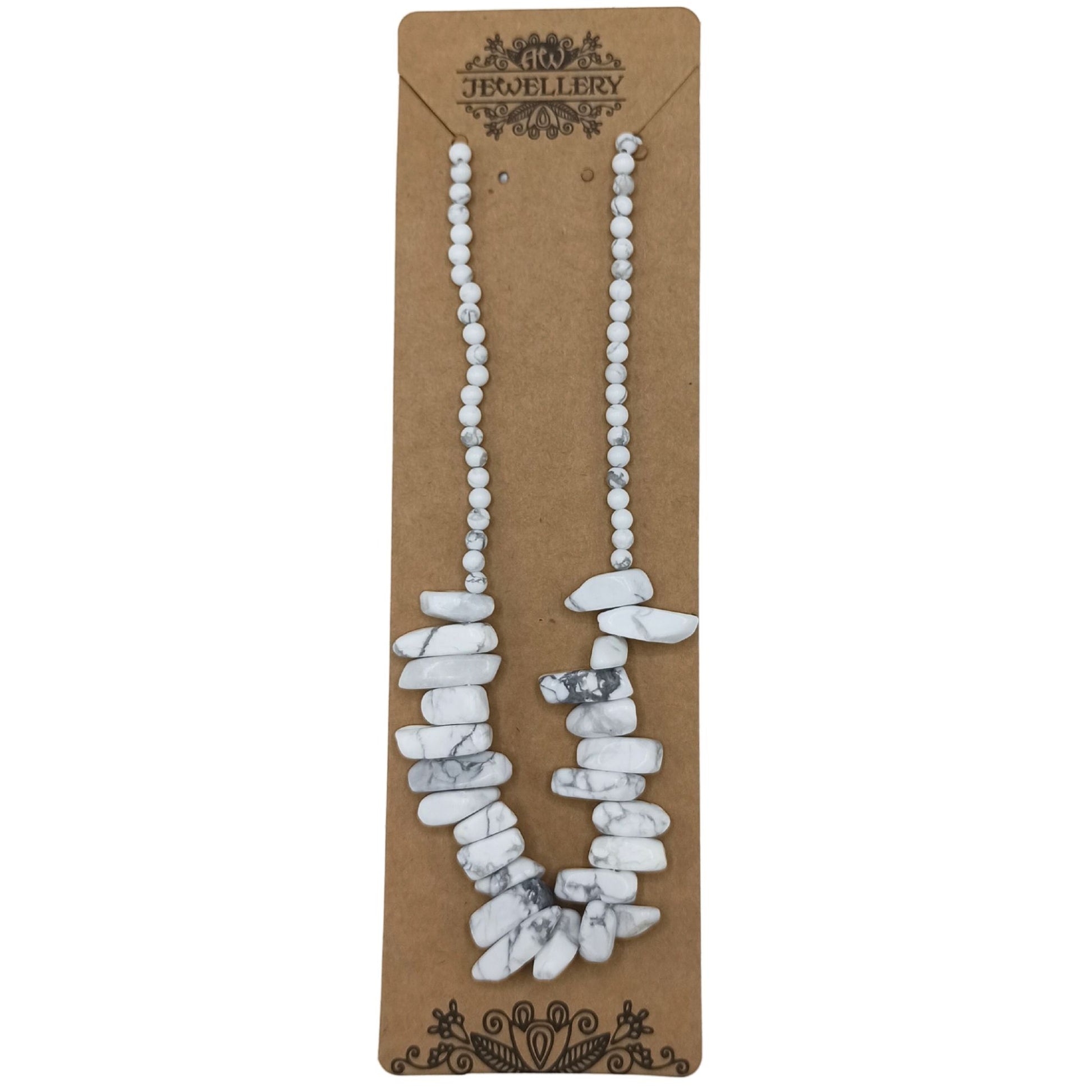 Longstone Gem Necklace - White Jasper – lifestyle shot