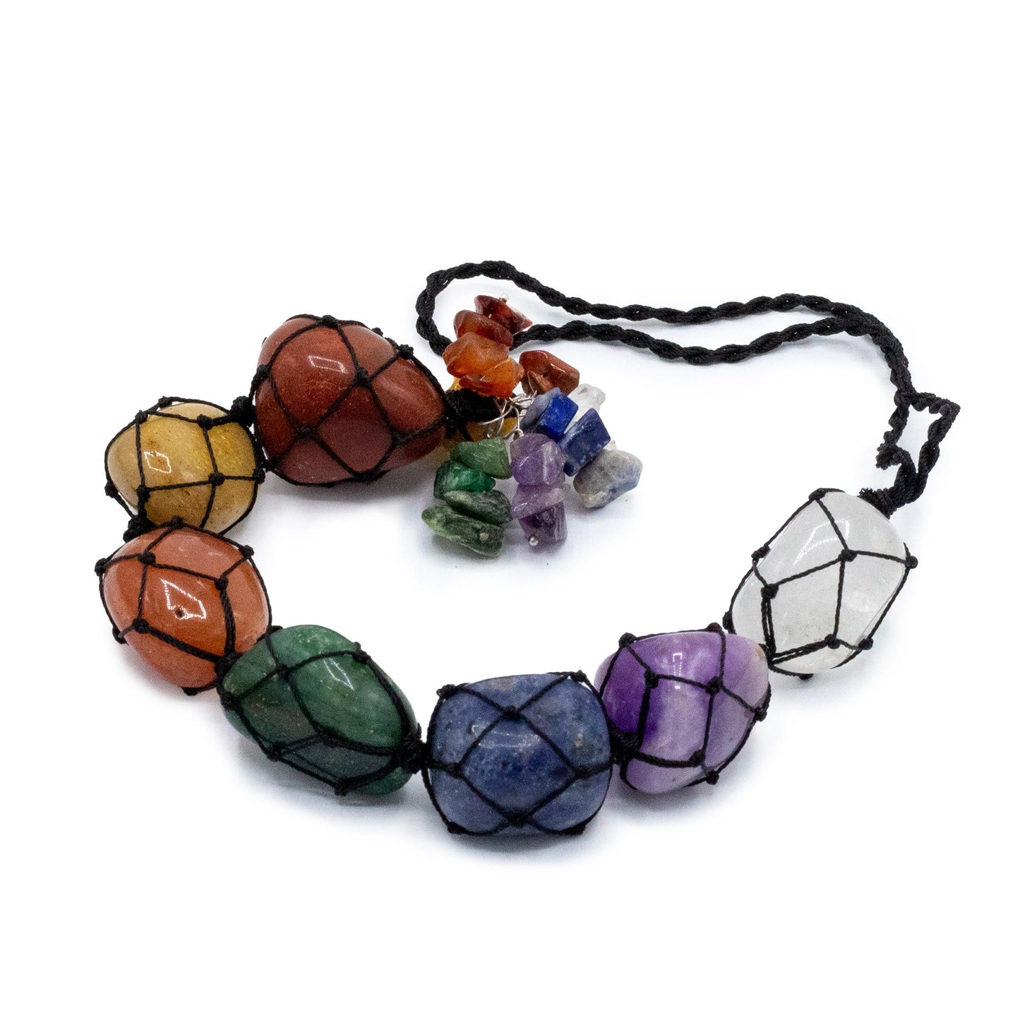 Hanging Chakra Stone  Pendant - Seven Chakra Chips | Auro & Co