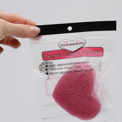 Konjac Heart Sponge - Peach – packaging