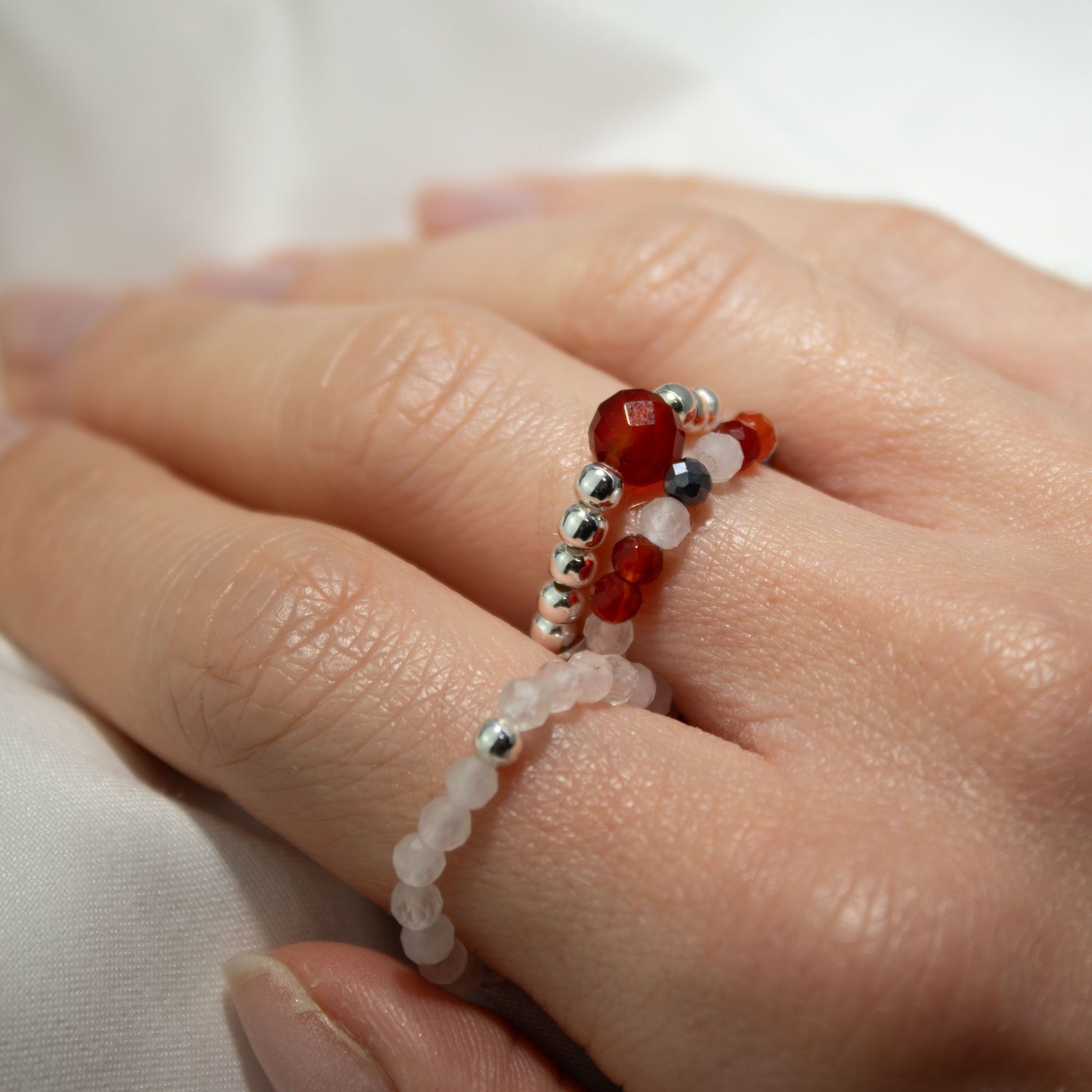 Nymph Spirit Gemstone Ring Set - Love & Flame – product image 5