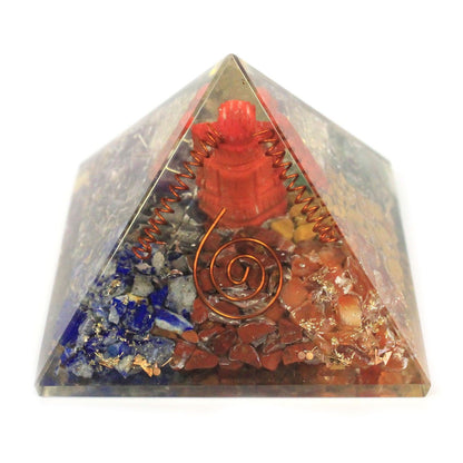 Lrg Orgonite Pyramid 70mm - Ganesh | Auro & Co