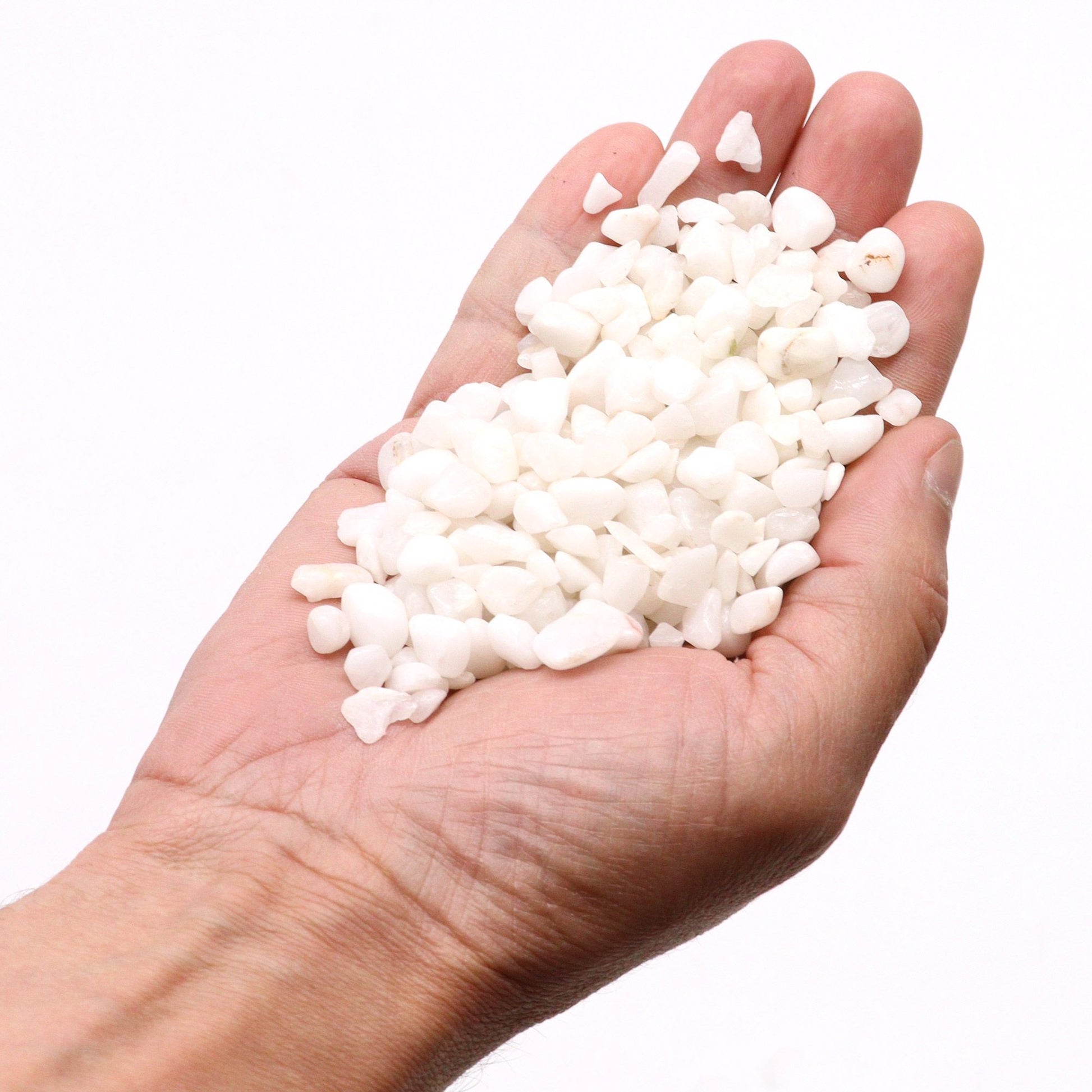 White Quartz Gemstone Chips Bulk - 1KG – packaging