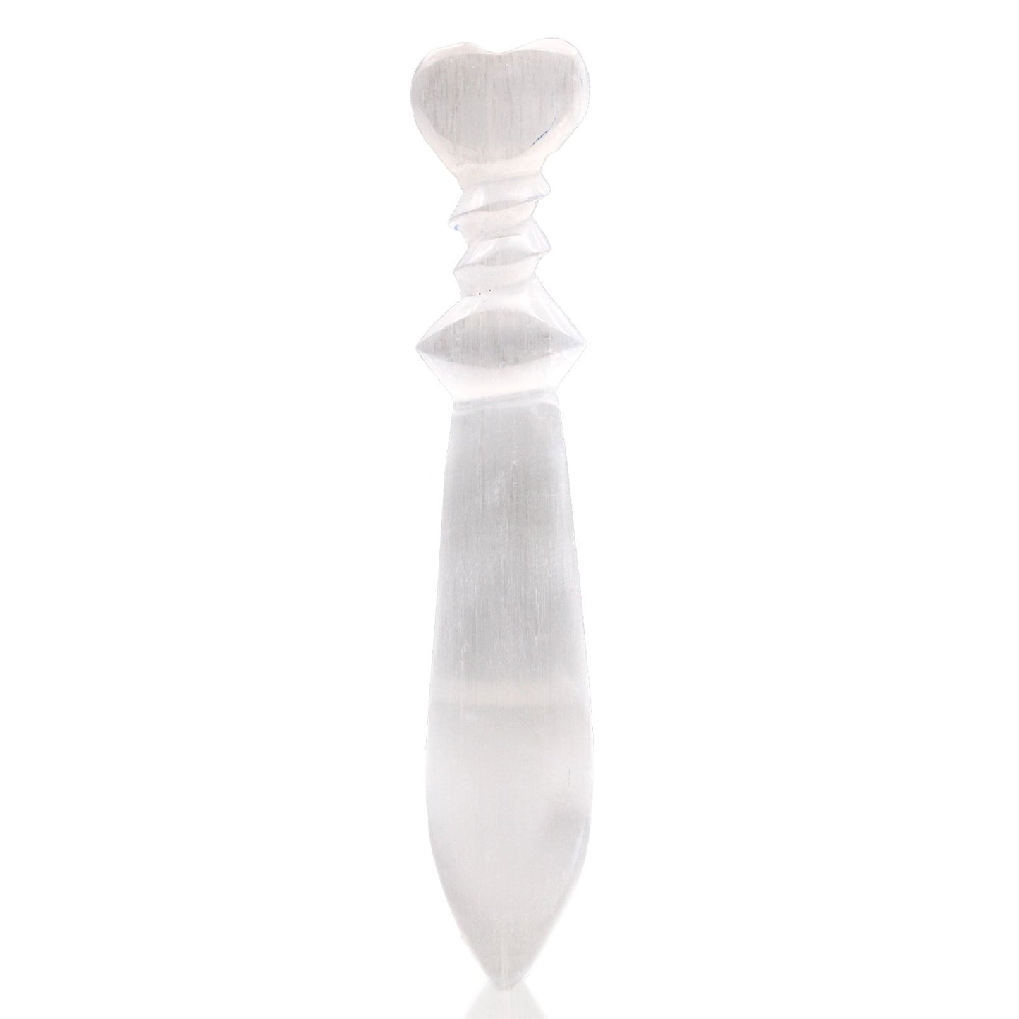 Selenite Lrg Ritual Knife - Spiral (25cm) – detail view