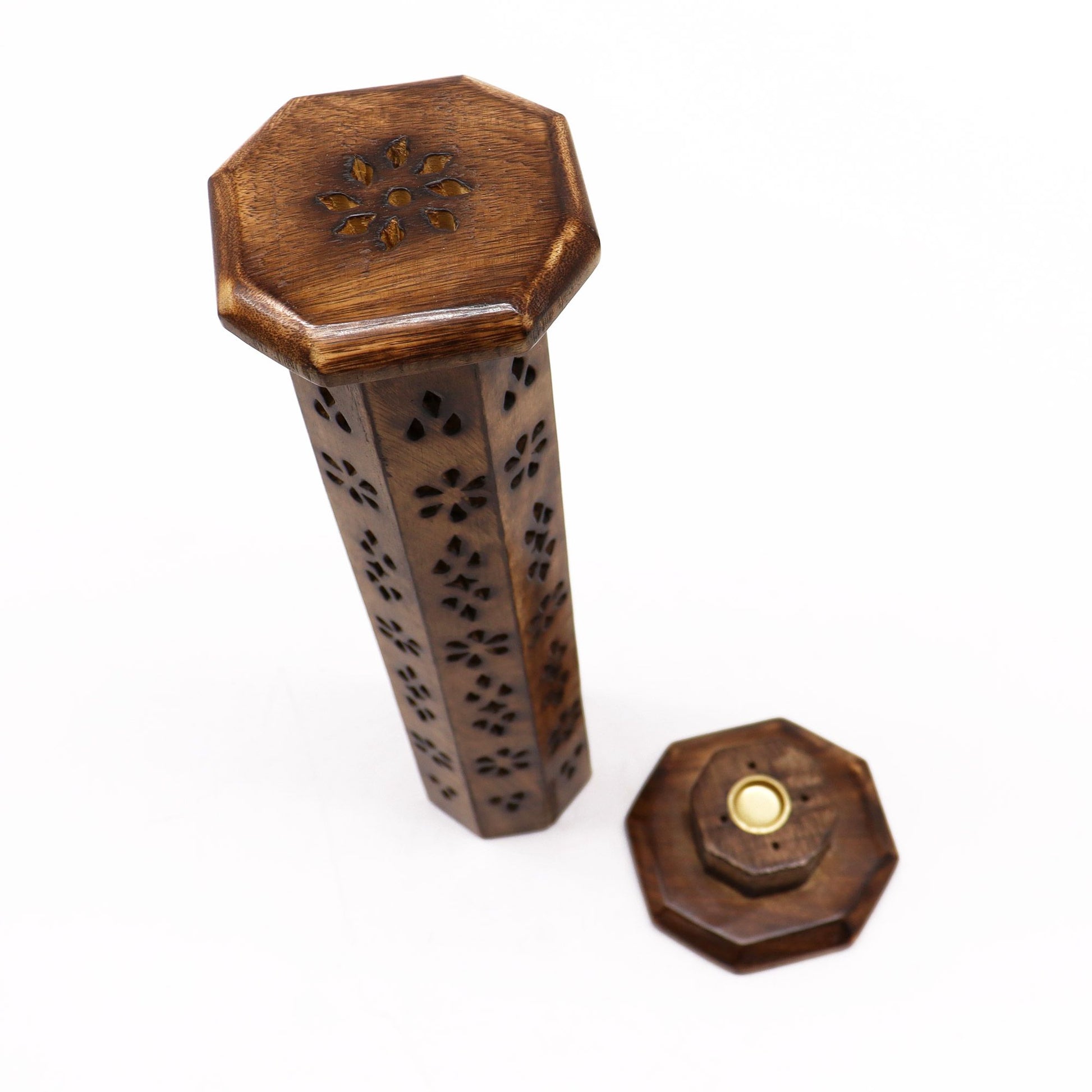 Mango Wood Hexagonal Tower – detail view
