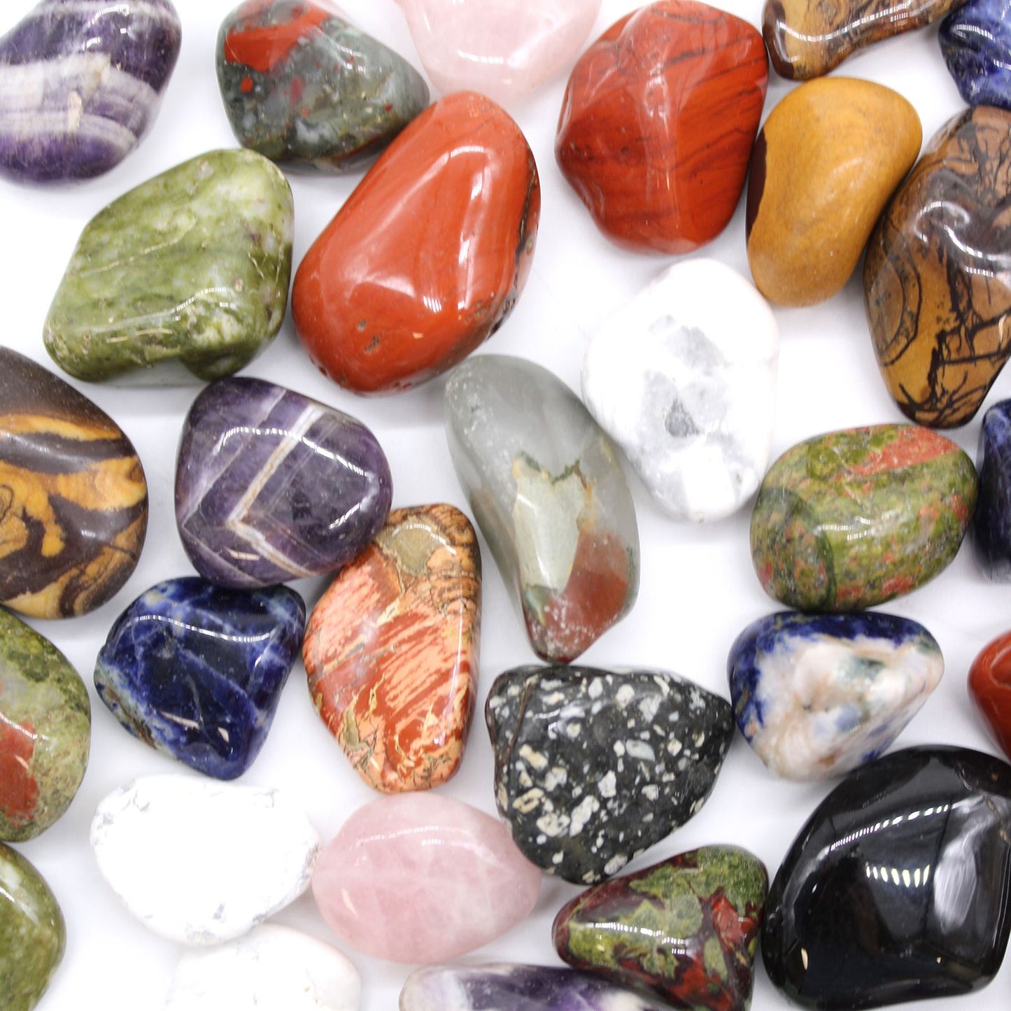 Medium African Tumble Stones - Jasper - Red – detail view
